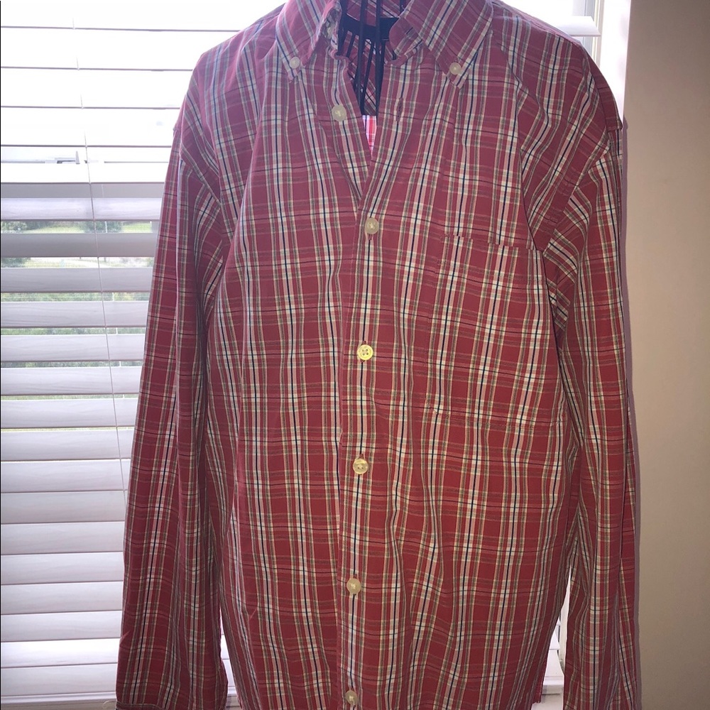 izod  plaid button down